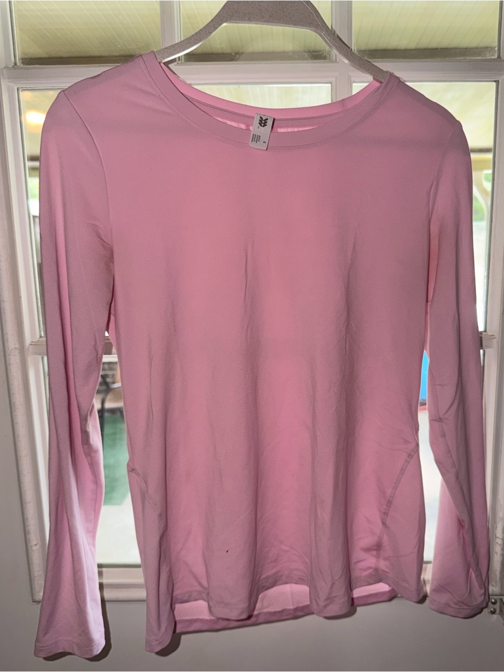 Women's Long-Sleeve Pink Crewneck Top